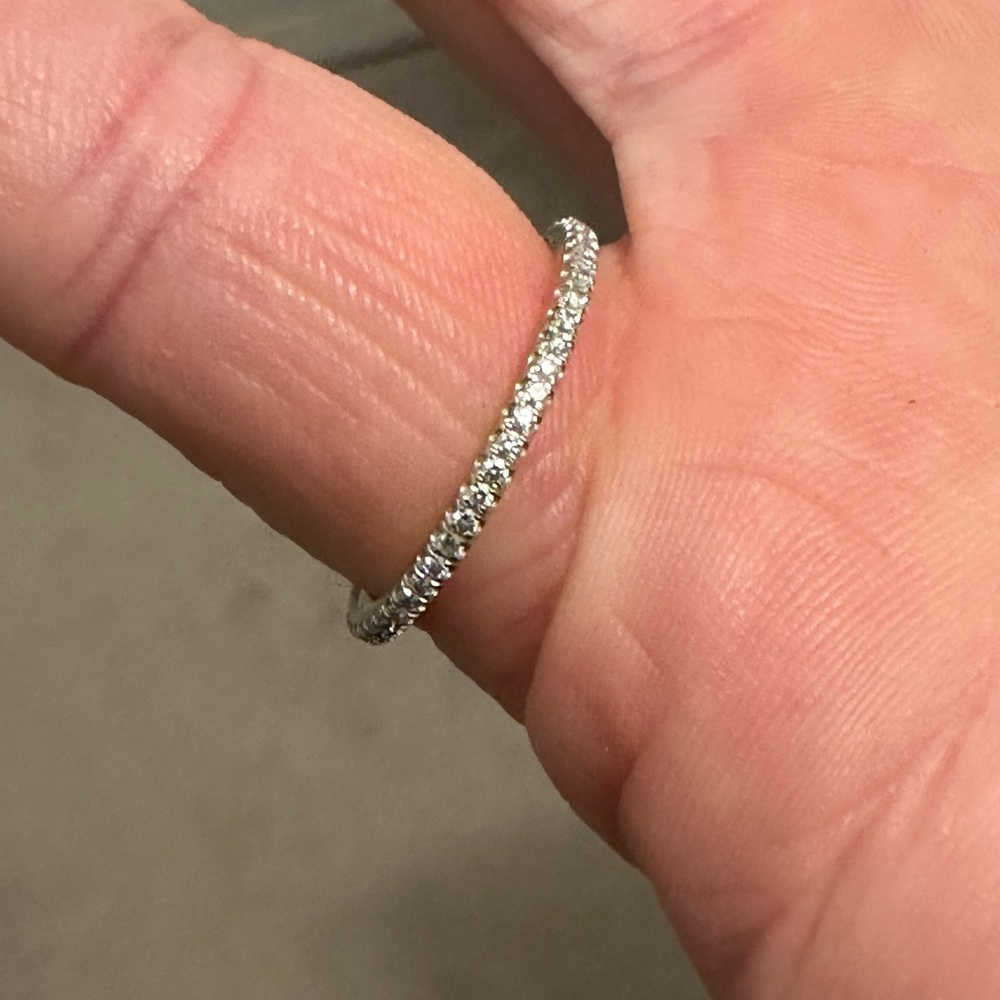 18k white gold Demarco eternity diamond wedding band - Picture 2 of 8